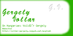 gergely vollar business card